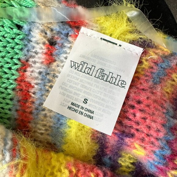 WILD FABLE Rainbow Mohair Cropped Sweater Shrug Size Small - Picture 8 of 8